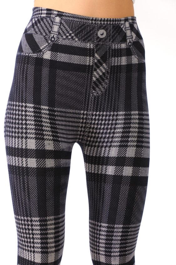 Jeggings Plaided with Houndstooth Pattern - 4