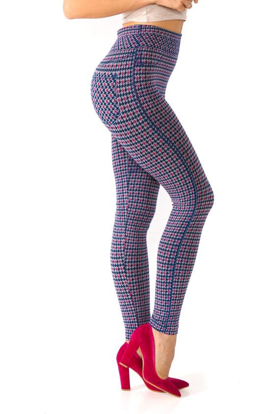 Seamless Houndstooth Pattern Jeggings - 2