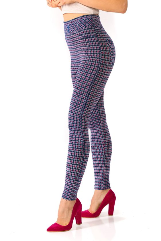 Seamless Houndstooth Pattern Jeggings - 5