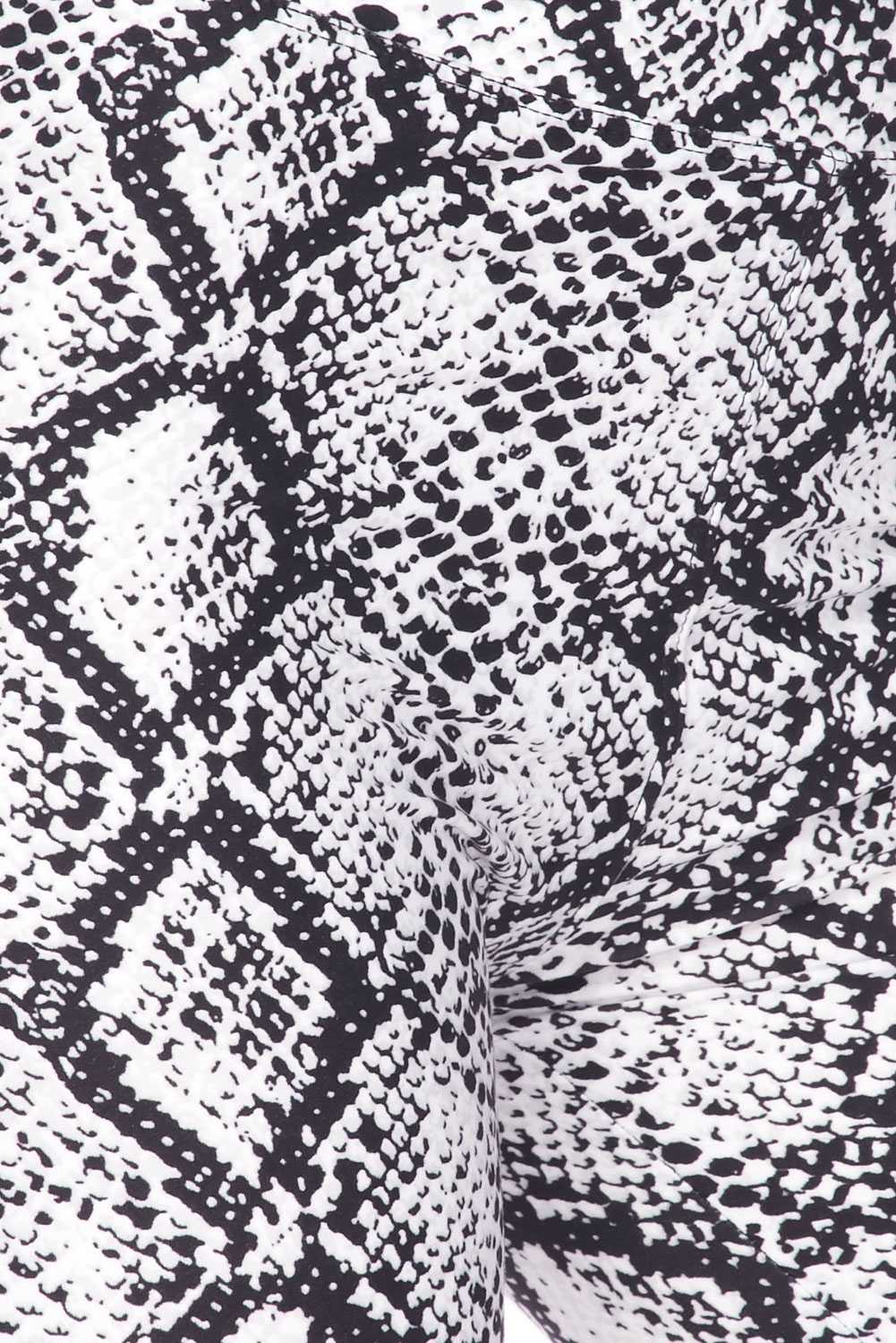 Diamond Snake Skin Brush Printed Leggings - 5