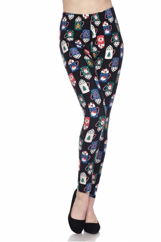 A Cup Of Christmasl Brush Ankle Leggings - 2