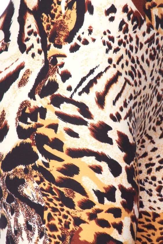 Yellow Roar Leopard Printed Brush Leggings - 4