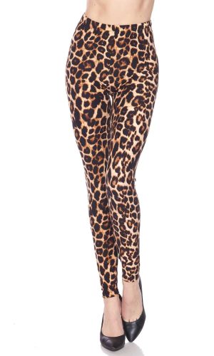 Classy Leopard Animal Printed Brush Leggings