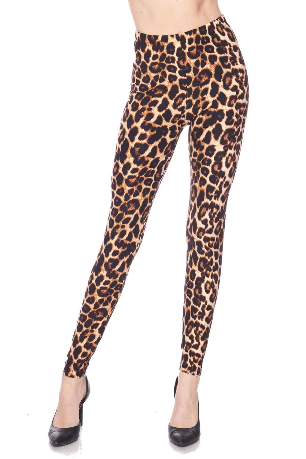 Classy Leopard Animal Printed Brush Leggings - 2