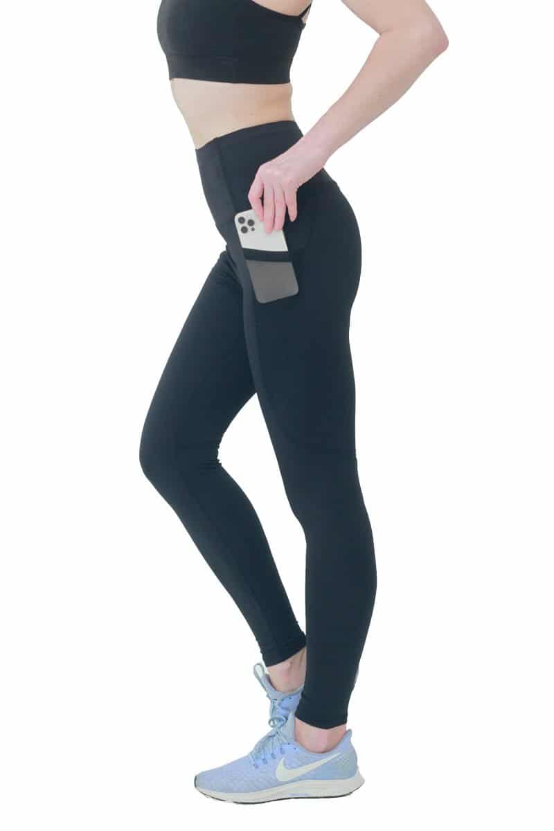 Activewear High Waisted Yoga Pants with Mesh Side Pocket - Its All Leggings