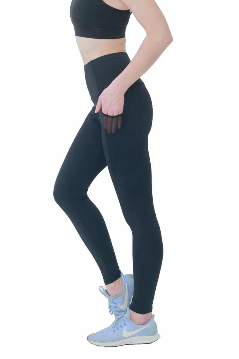 Activewear High Waisted Yoga Pants with Mesh Side Pocket - Its All
