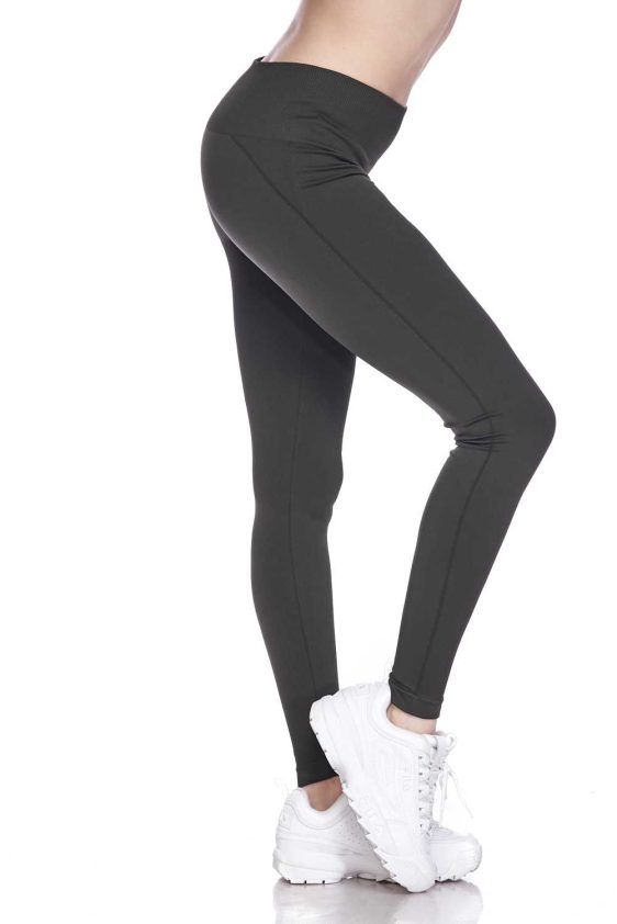 Solid Stretch Seamless Leggings - 8