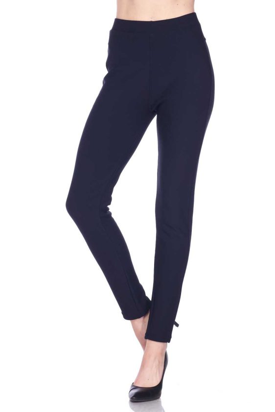 Solid Scuba Butt Lift Cola Pull On Skinny Pants - 7