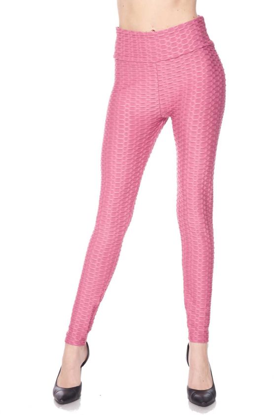 Solid Color 3 Inch High Waisted Scrunch Butt Lifting TikTok Leggings - 4