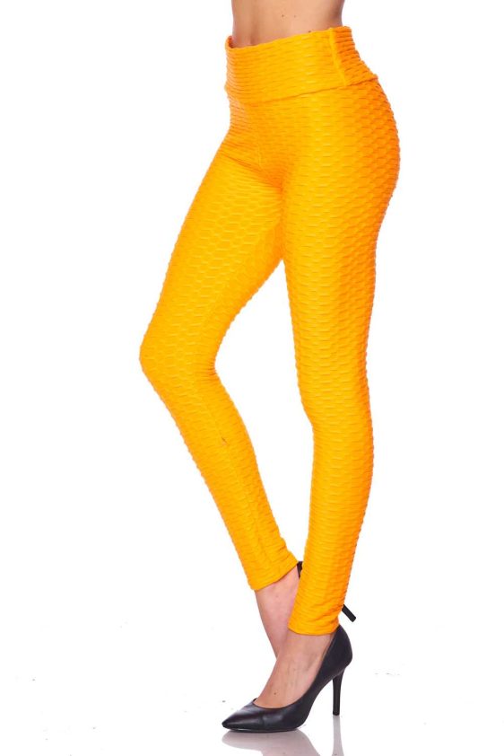 Solid Color 3 Inch High Waisted Scrunch Butt Lifting TikTok Leggings - 8