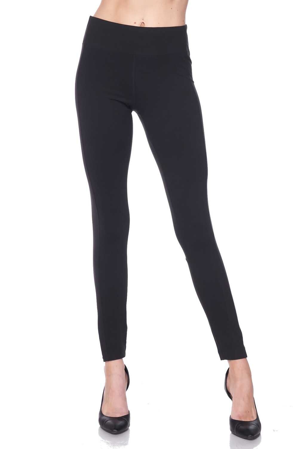 Solid Color 3 Inch High Waisted Brush Leggings with Inside Pocket - Its ...