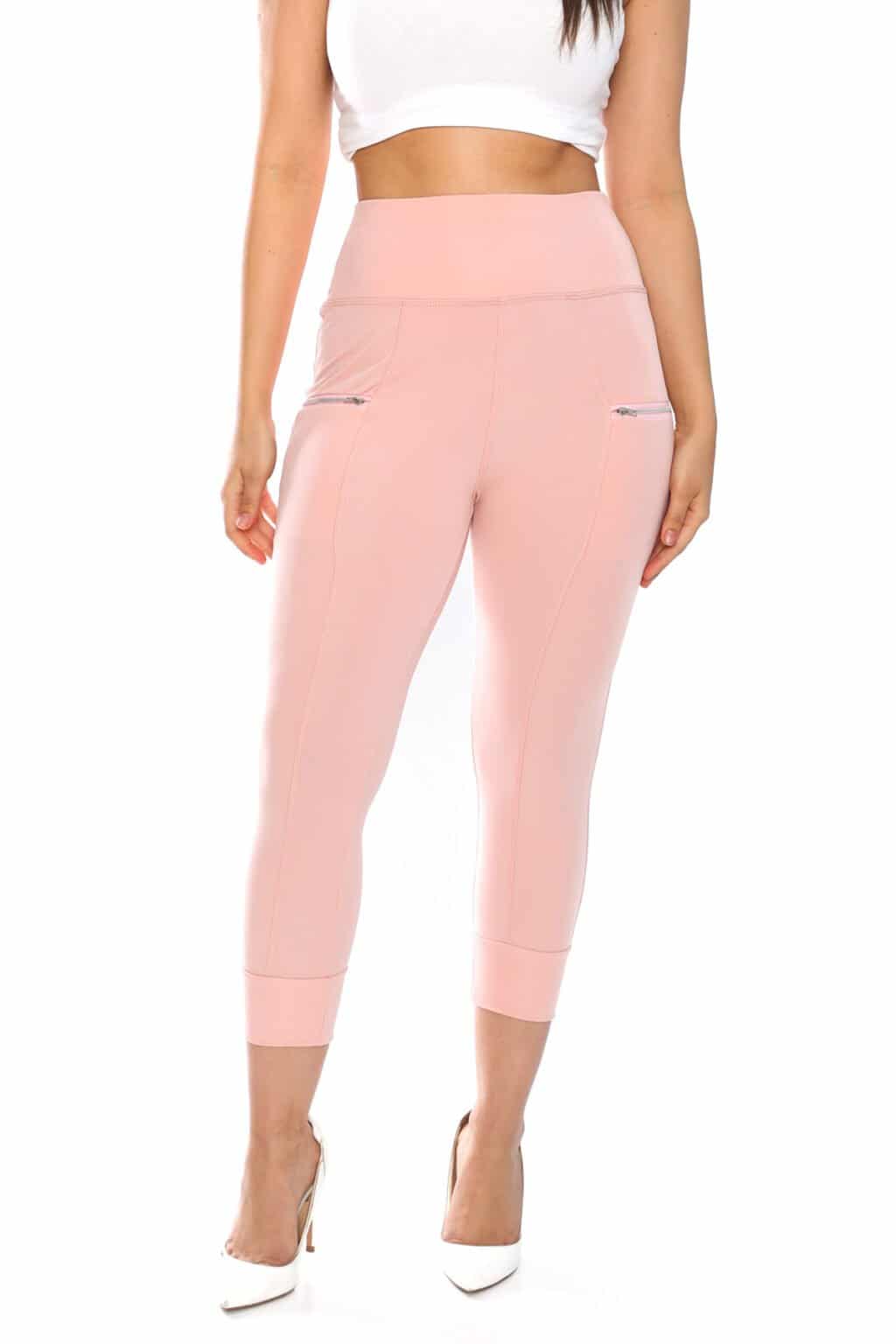Solid Color 3 Inch High Waisted Capri Leggings with Zipped Pockets - Its  All Leggings