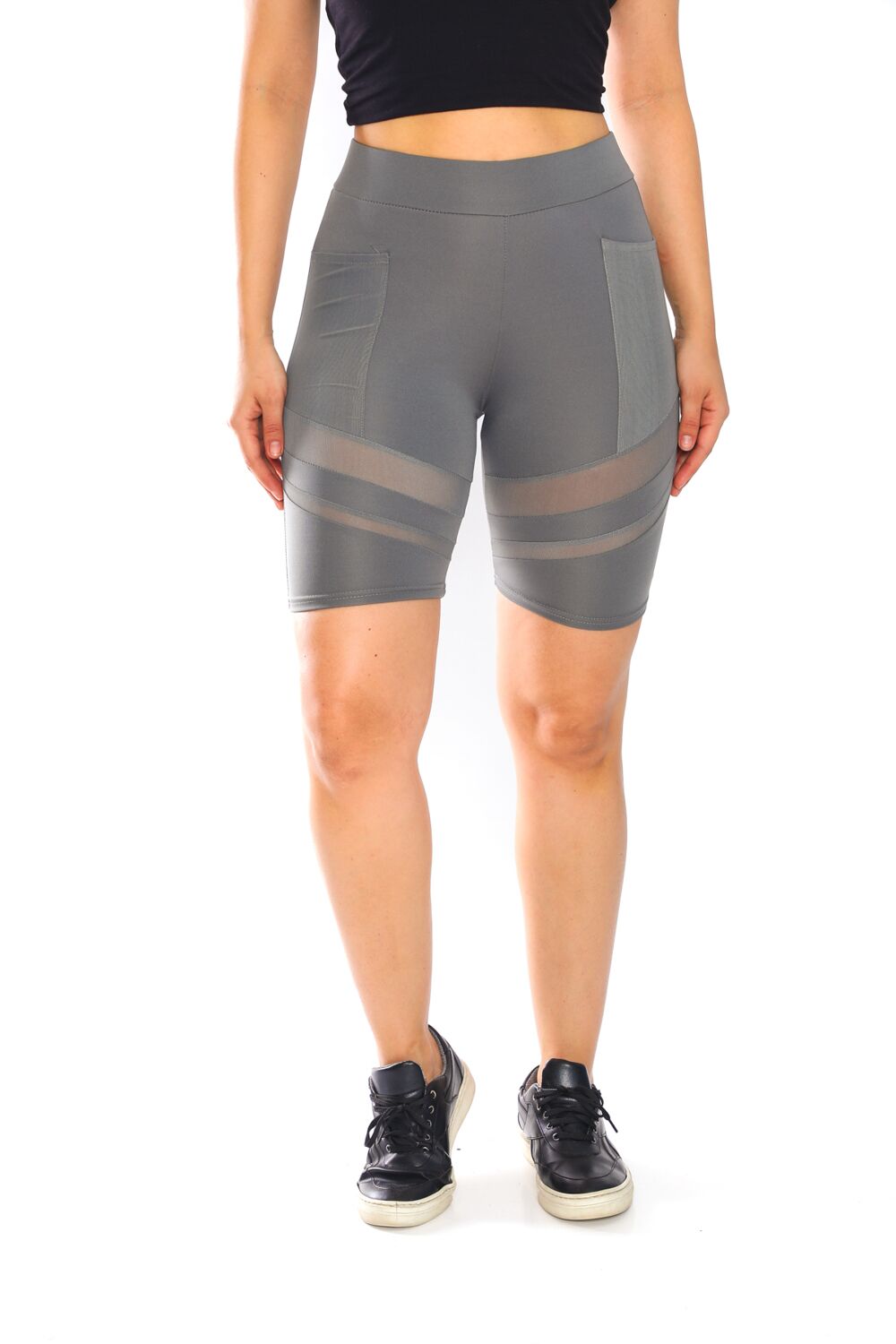 Women's Biker Shorts with Mesh and Pocket - Its All Leggings