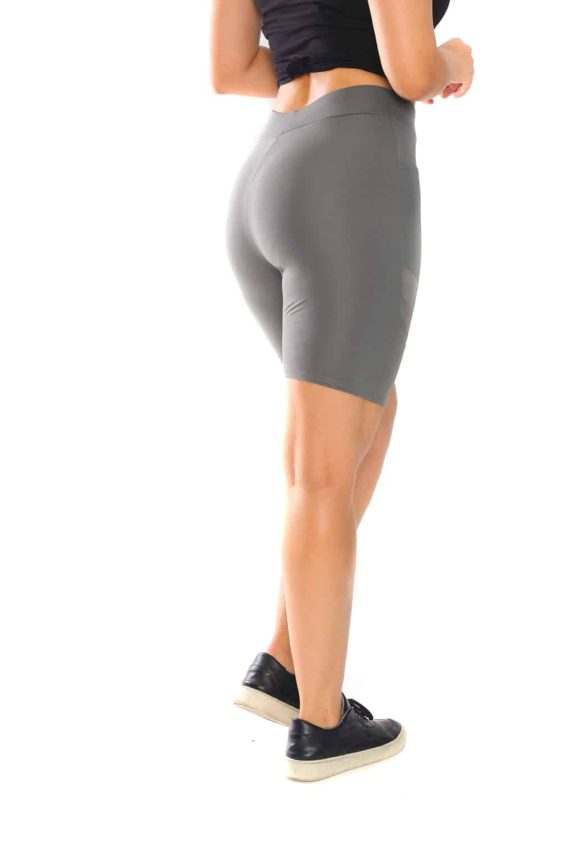 Women's Biker Shorts with Mesh and Pocket - 4