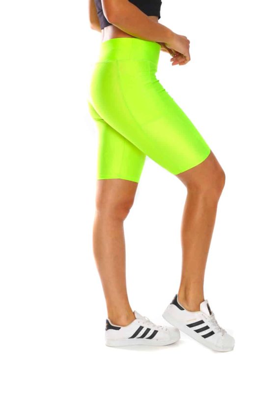 Shiny Biker Shorts with Pockets - 11