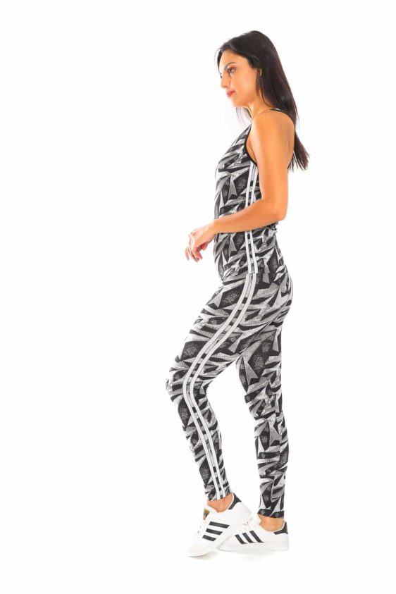 Activewear Sets 2Pcs with Side Strip Seamless Racerback Tank Top and Leggings