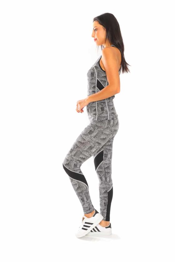 Activewear Sets 2Pcs with Seamless Racerback Tank Top and Leggings