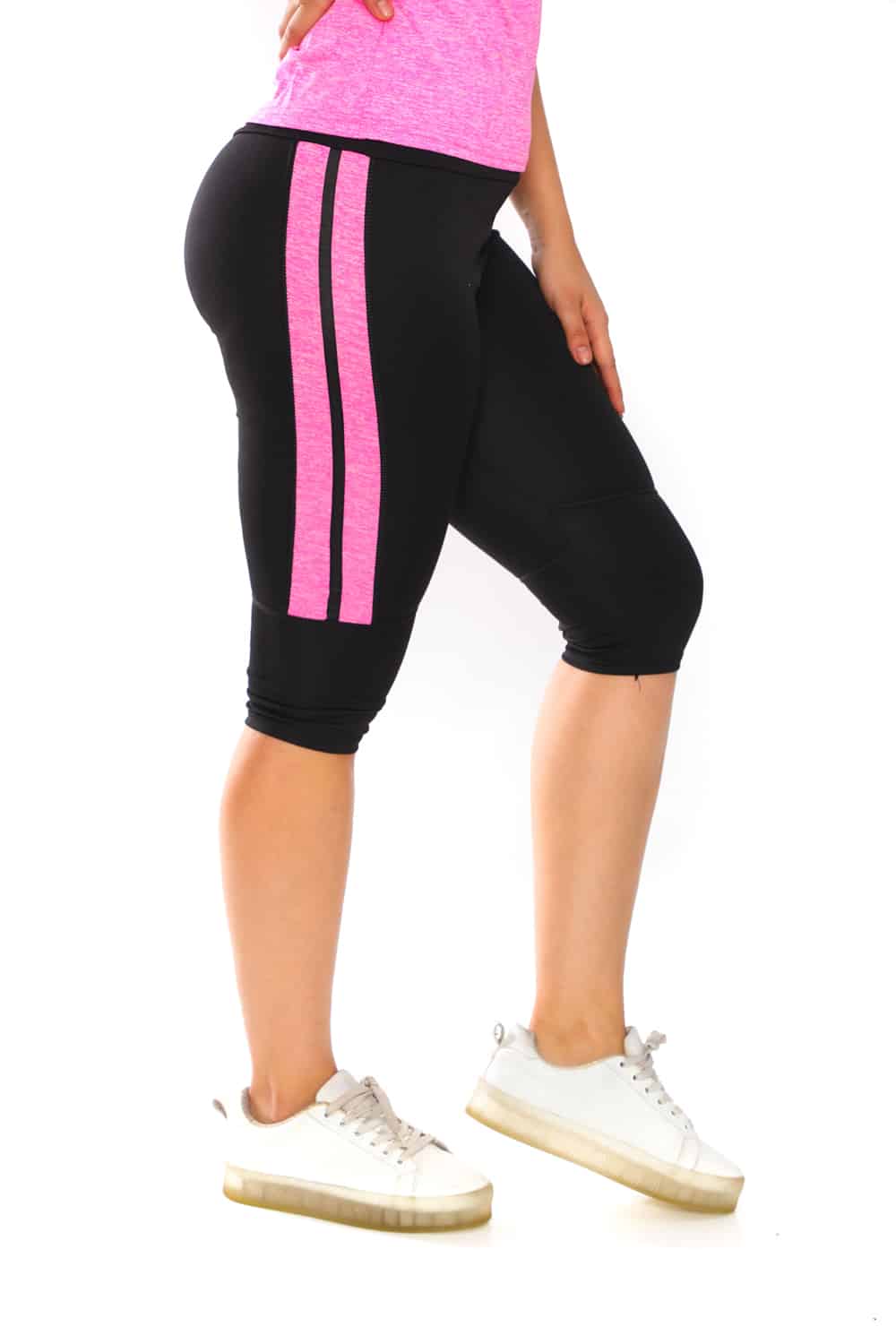 Activewear Sets 2Pcs with Side Strip Capri and T-Shirt - Its All