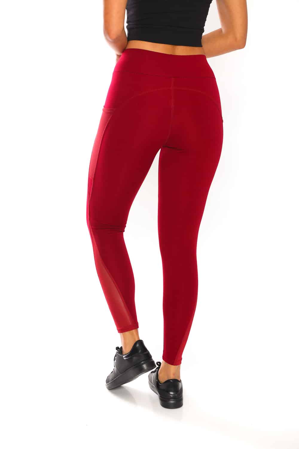 Old Navy Go Dry Elevate High Waisted Cropped Mesh Leggings Red Small - $17  - From Megan