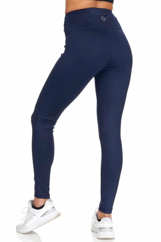 Activewear Super High Waisted Yoga Pants Navy Color with Tummy Control Feature