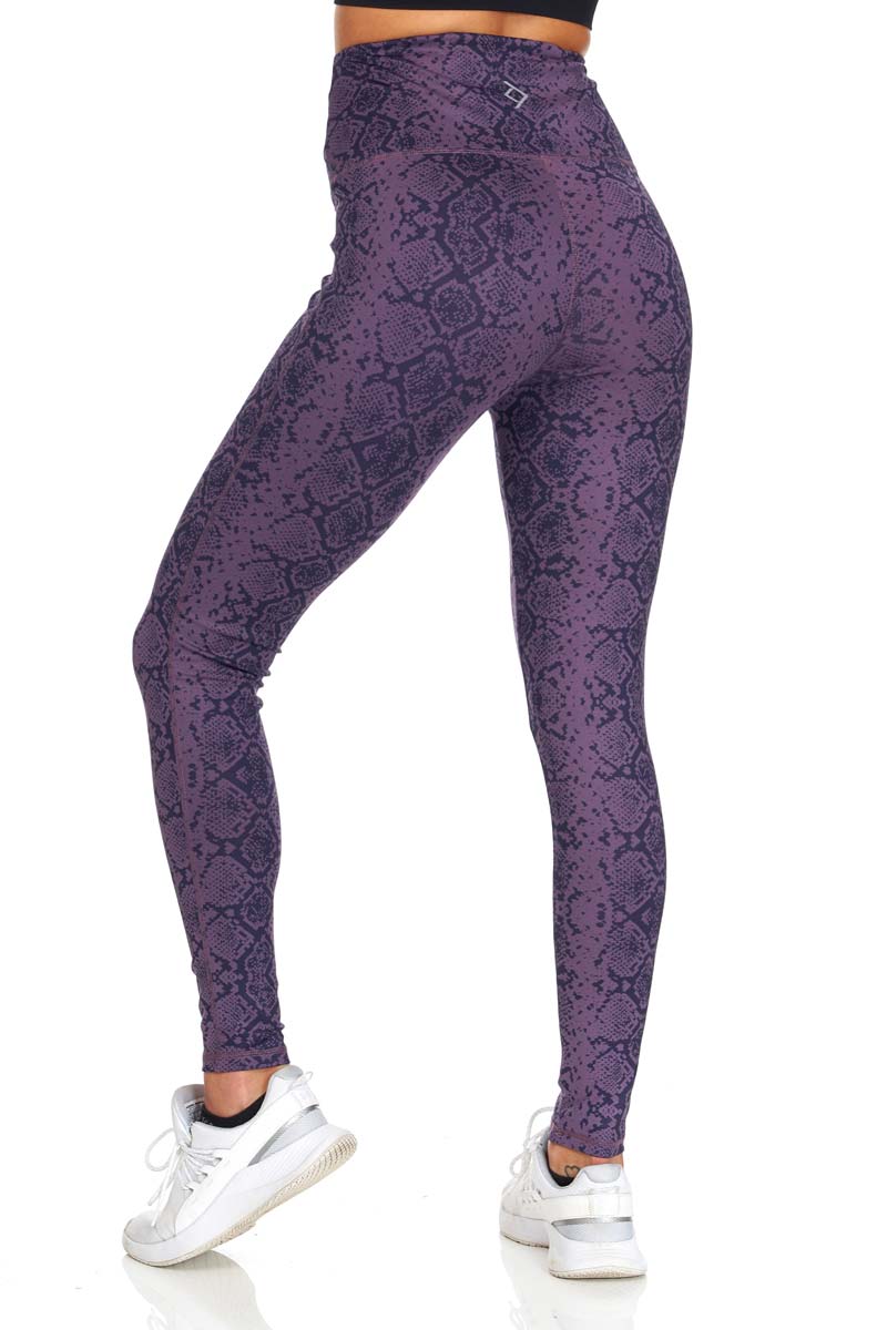 Activewear Super High Waisted Yoga Pants Snake Print with Tummy Control Feature
