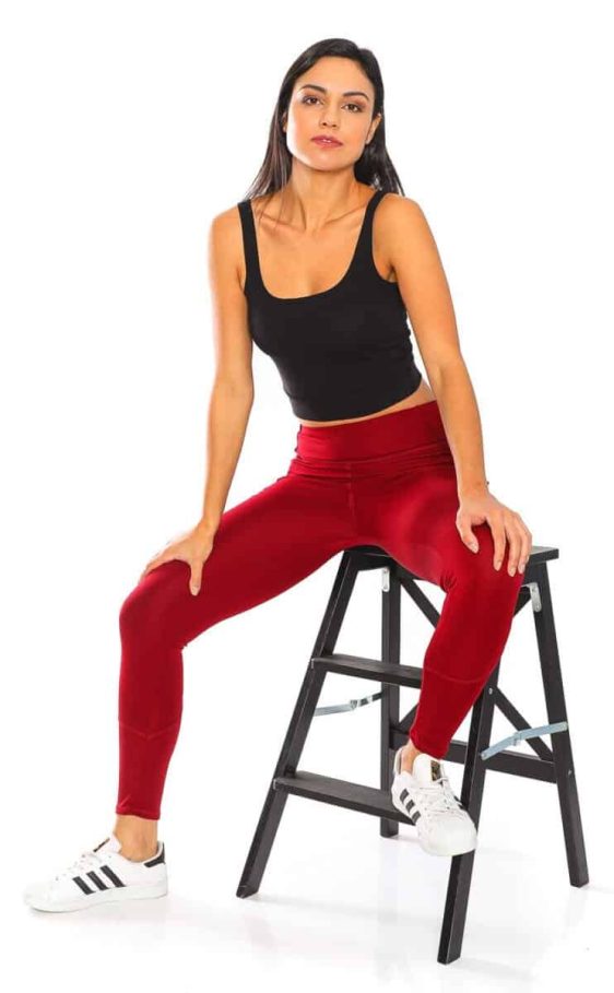 Activewear High Waisted Yoga Pants with Side Pockets - 1
