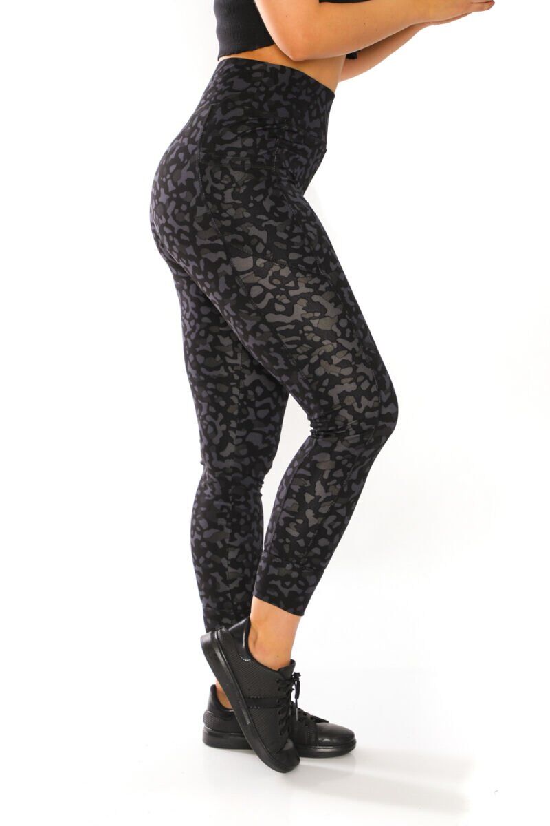 Compression Yoga Pants Stretch Workout Leggings High Waist Tummy Control Animal Leopard Print 