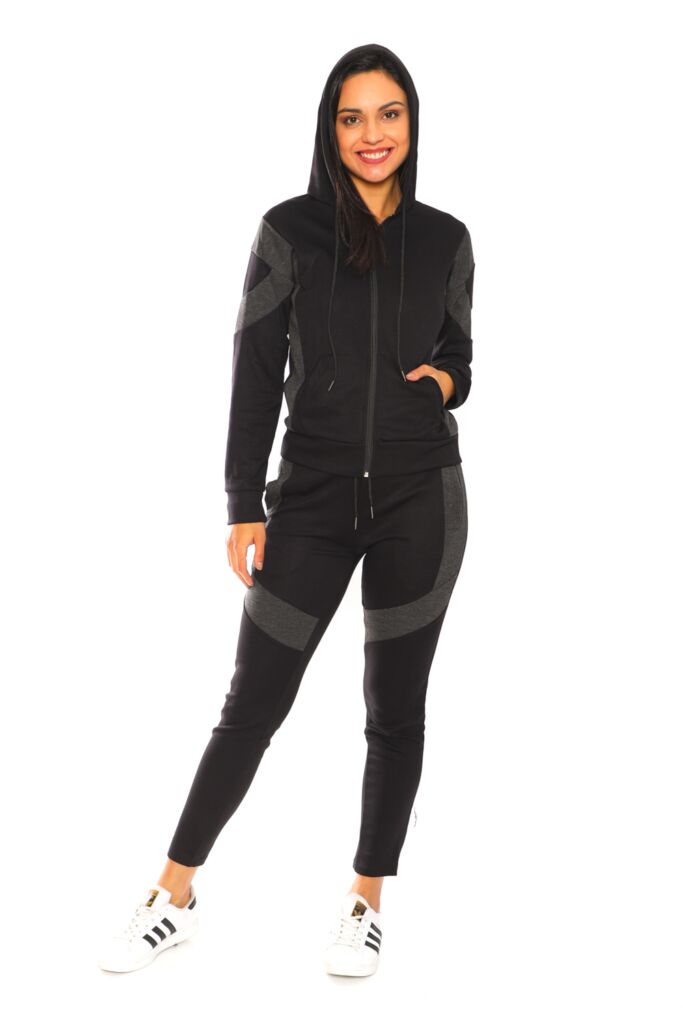 Activewear Athletic Tracksuit Set with Thick Stripes - Its All Leggings