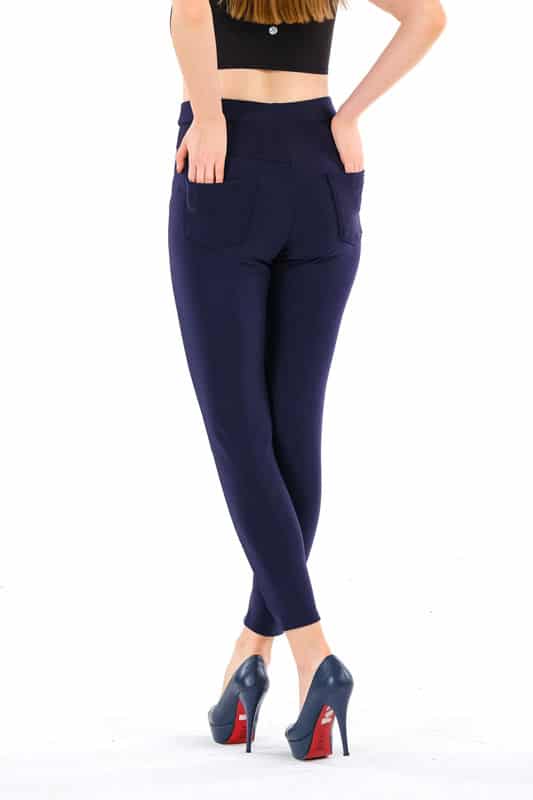 Women’s Skinny Pants Slim Treggings With Front Back Pockets - 12