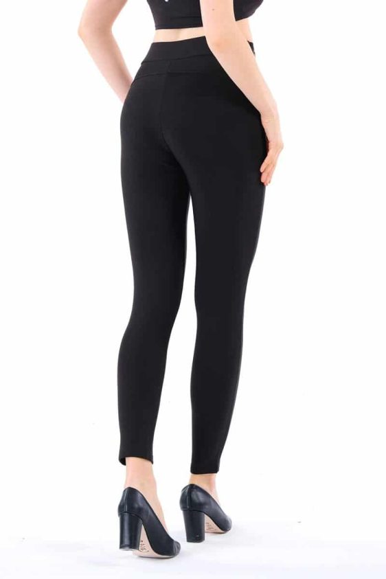 Women's Skinny Pants Slim Treggings with Square Pockets - 3