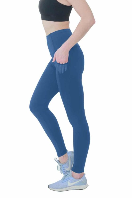 Active Wear High Waisted Yoga Pants with Mesh Side Pocket