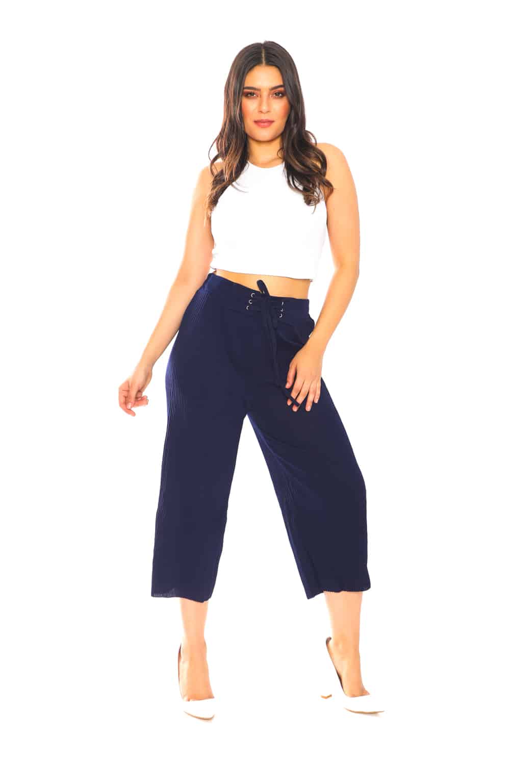 Culotte Pants with Pleats - 35