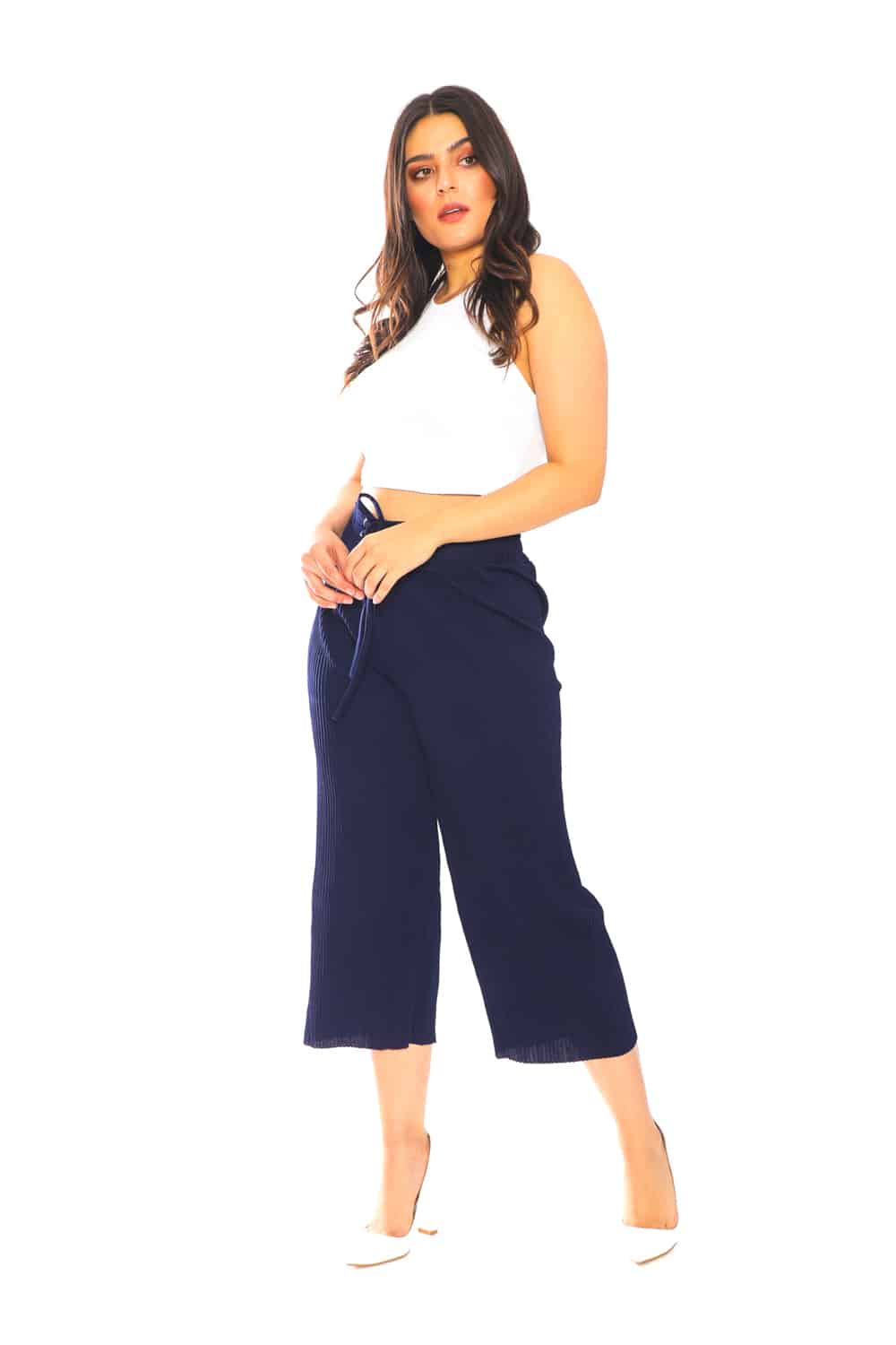 Culotte Pants with Pleats - 37