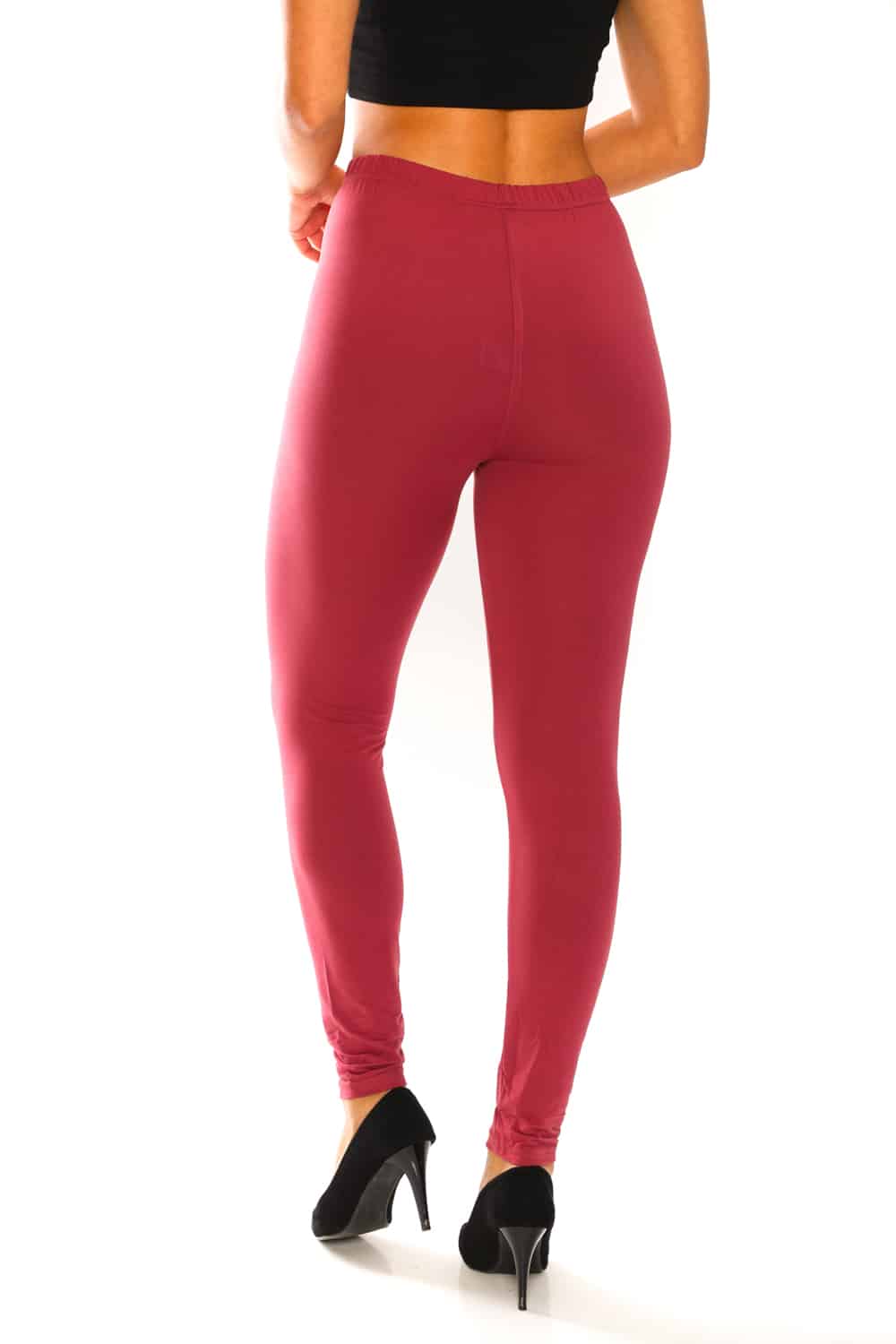Solid Color 1 Inch Mid Waisted Brushed Ankle Leggings - Its All