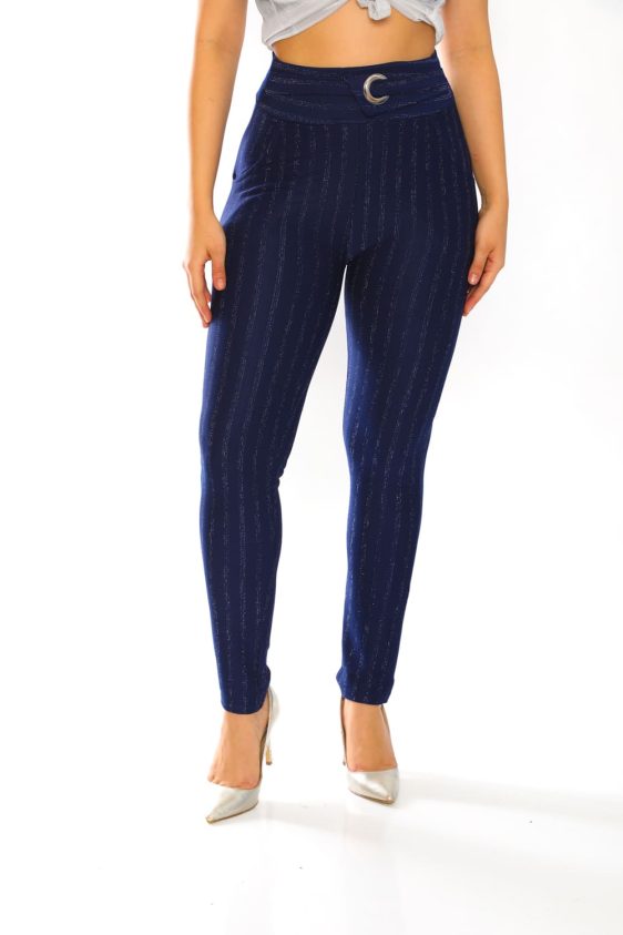 Navy Stretched Casual Pant - 1