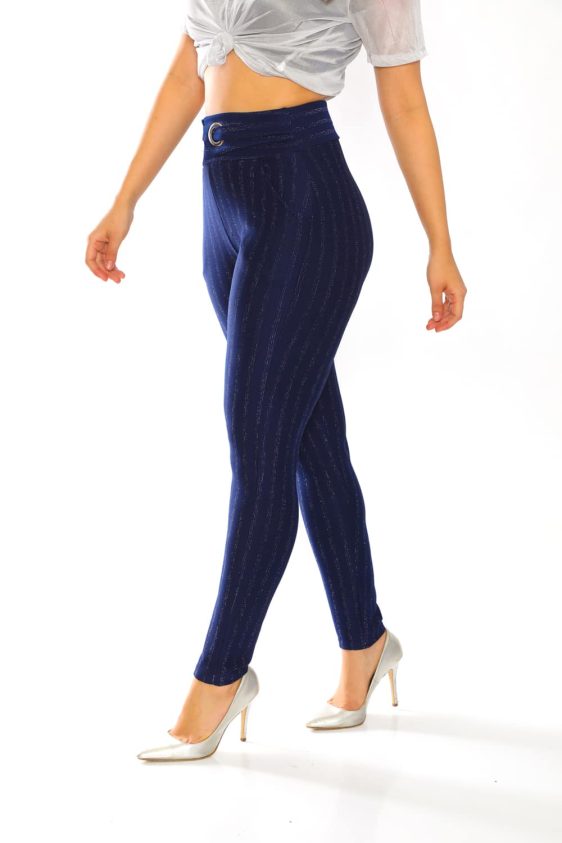 Navy Stretched Casual Pant - 4
