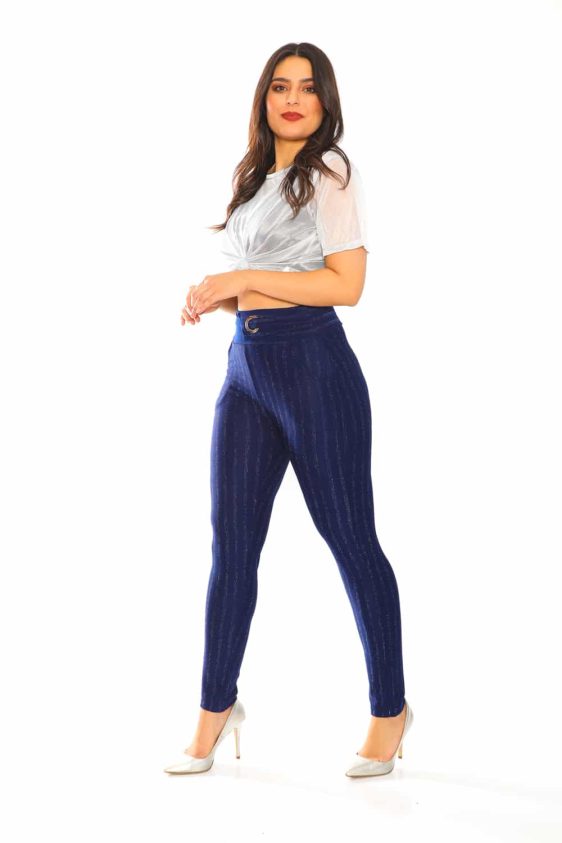 Navy Stretched Casual Pant - 8
