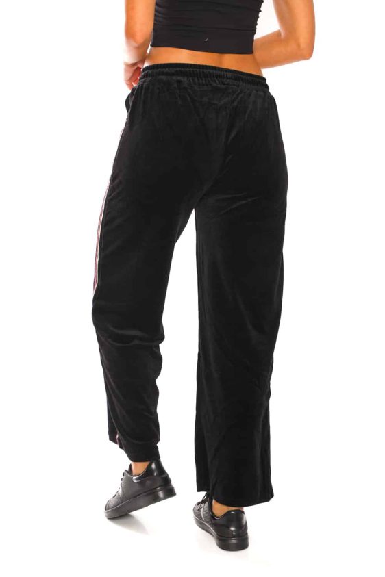 Women's Side Taping Velour Wide Pants - 12