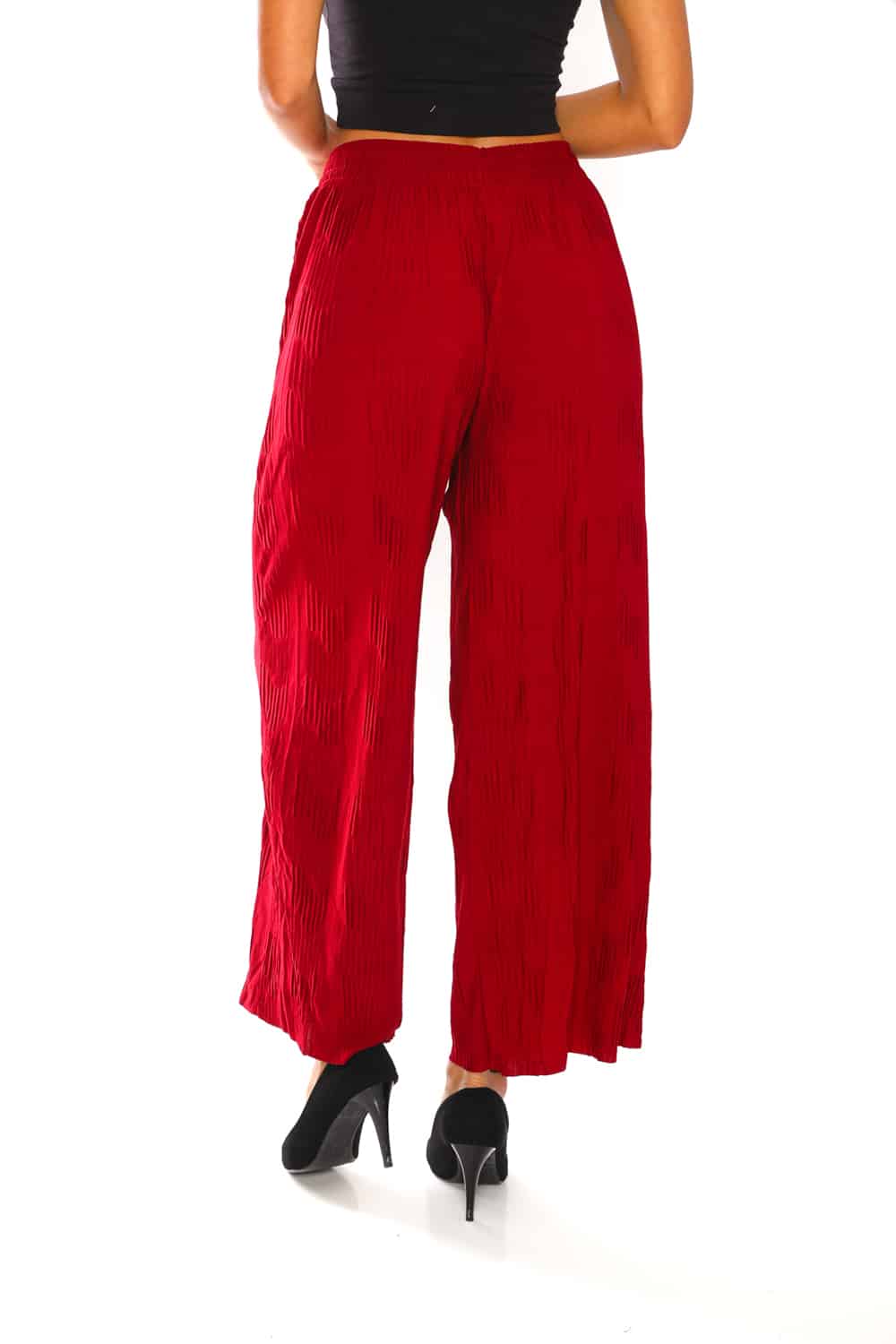 Women's Pleats Flowy Wide Pants - 4