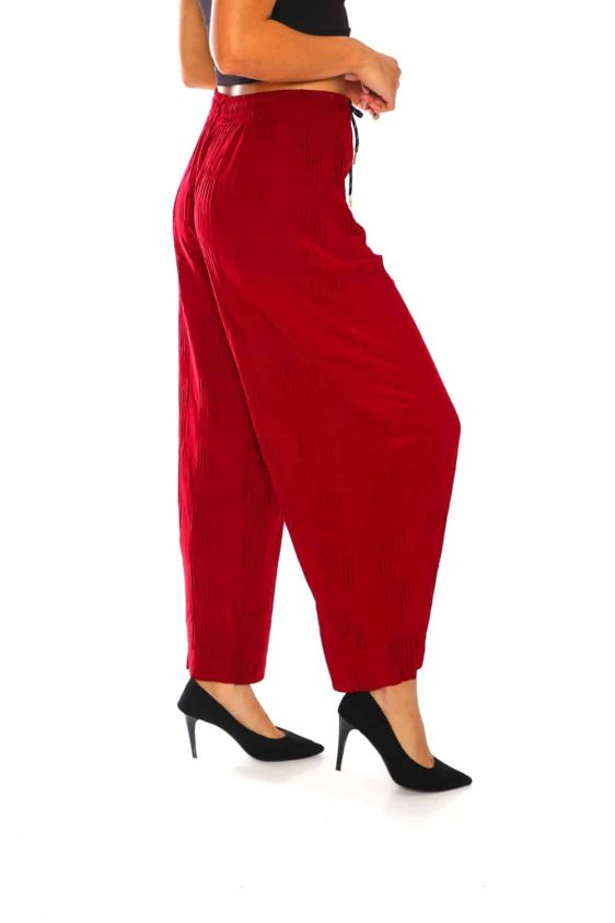 Women's Pleats Flowy Wide Pants - 5