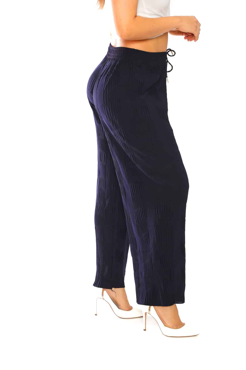 Women's Pleats Flowy Wide Pants - 22