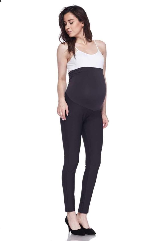 Solid Maternity Stretch Pants - 4