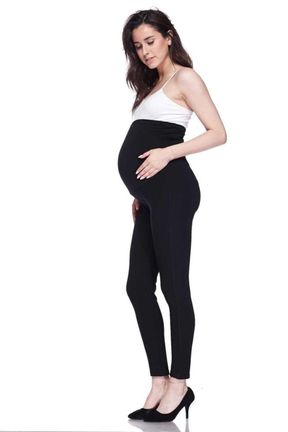 Solid Maternity Stretch Pants - 1