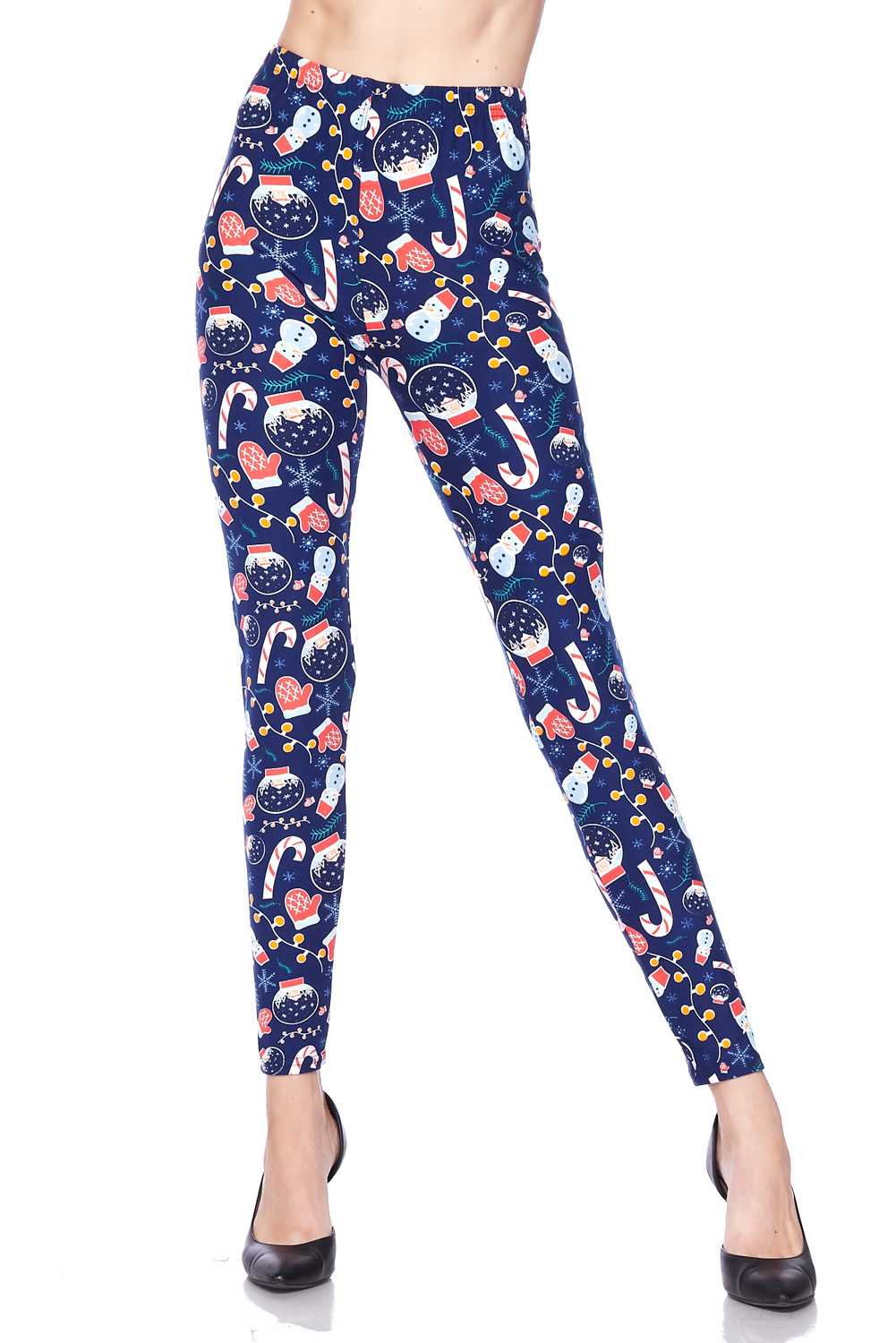 Warm on a Cold Night Print Brushed Leggings - 5