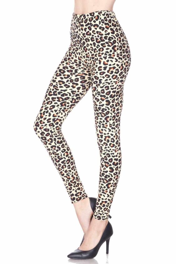 Stylish Leopard Print Ankle Leggings - 2
