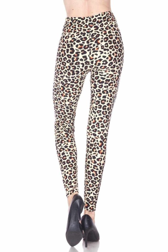 Stylish Leopard Print Ankle Leggings - 3