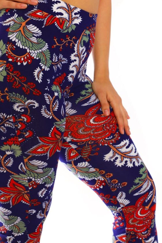Yummy Material Red Floral Print Flare Pants - 5