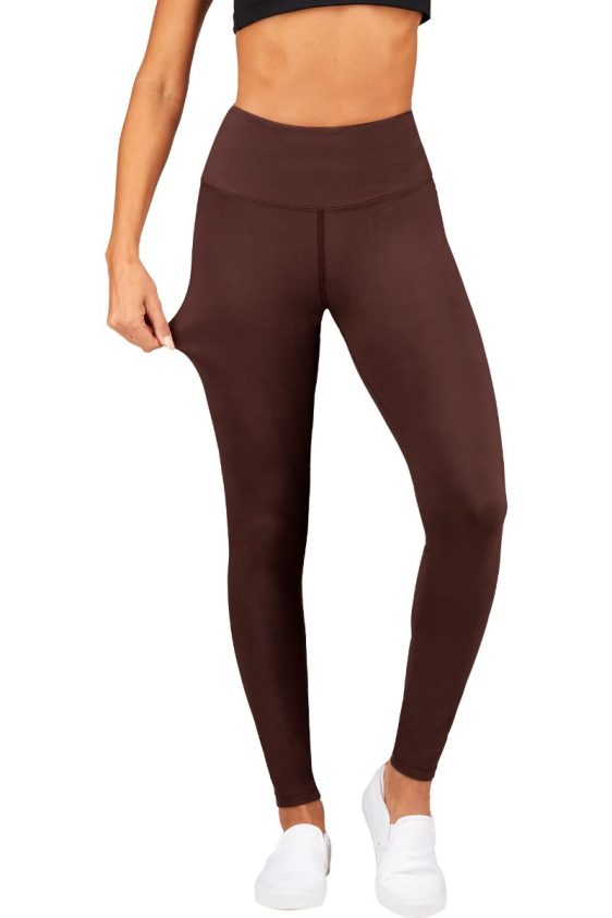 Mid-rise gabardine leggings in brown - Joseph | Mytheresa-vinhomehanoi.com.vn