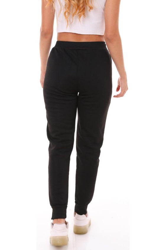 Solid Color Fleeced Lined Joggers Pants with Zip Side Pockets