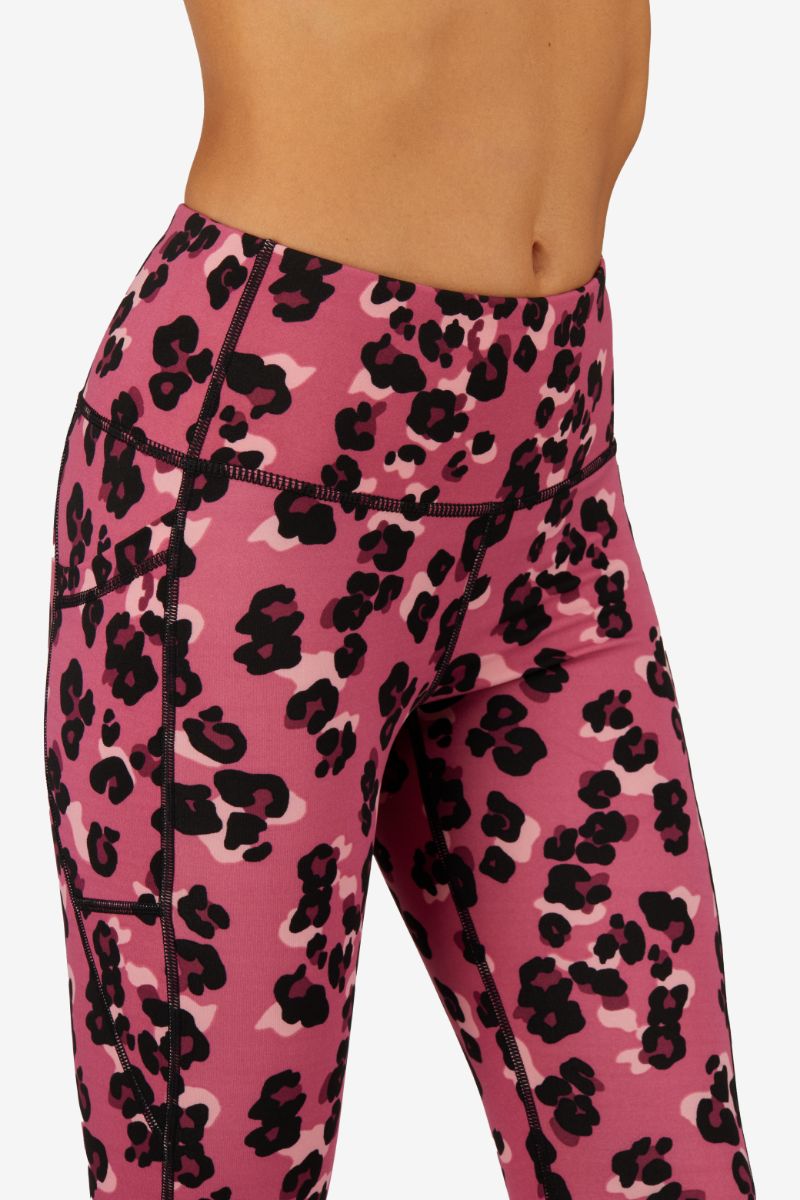 Full Length Leopard Print Active Leggings with Pocket - Its All